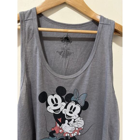 Disney Parks NWT Gray Mickey Minnie Tank Top | L - Picture 2 of 6
